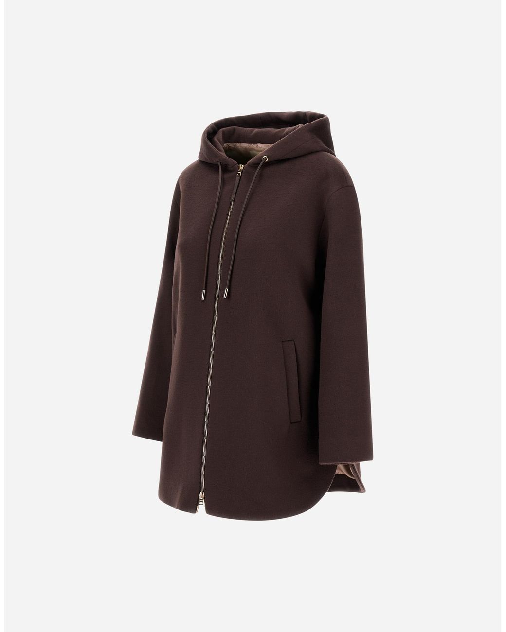 Herno Brown Sable-Effect Wool Jacket