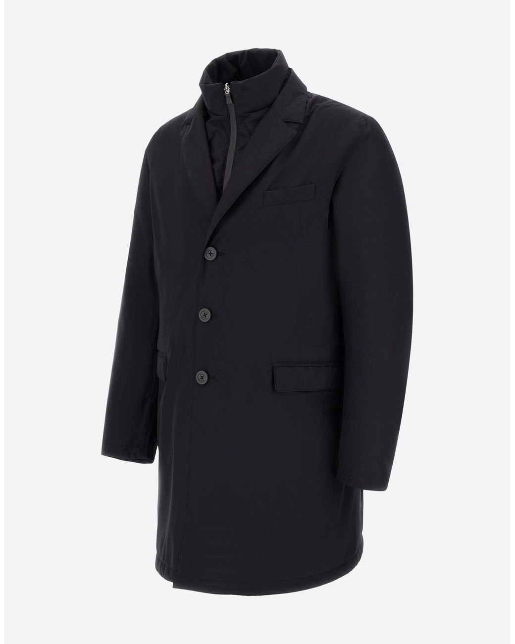 Herno Blue 2-Layer Gore-Tex Coat for men
