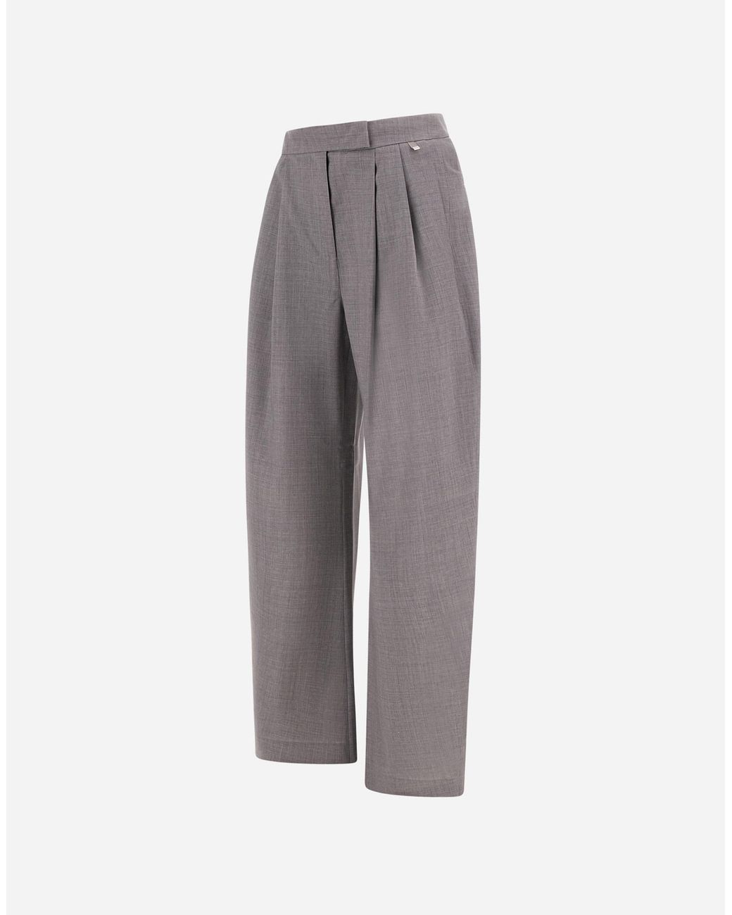 Herno Gray Wool Canvas Trousers