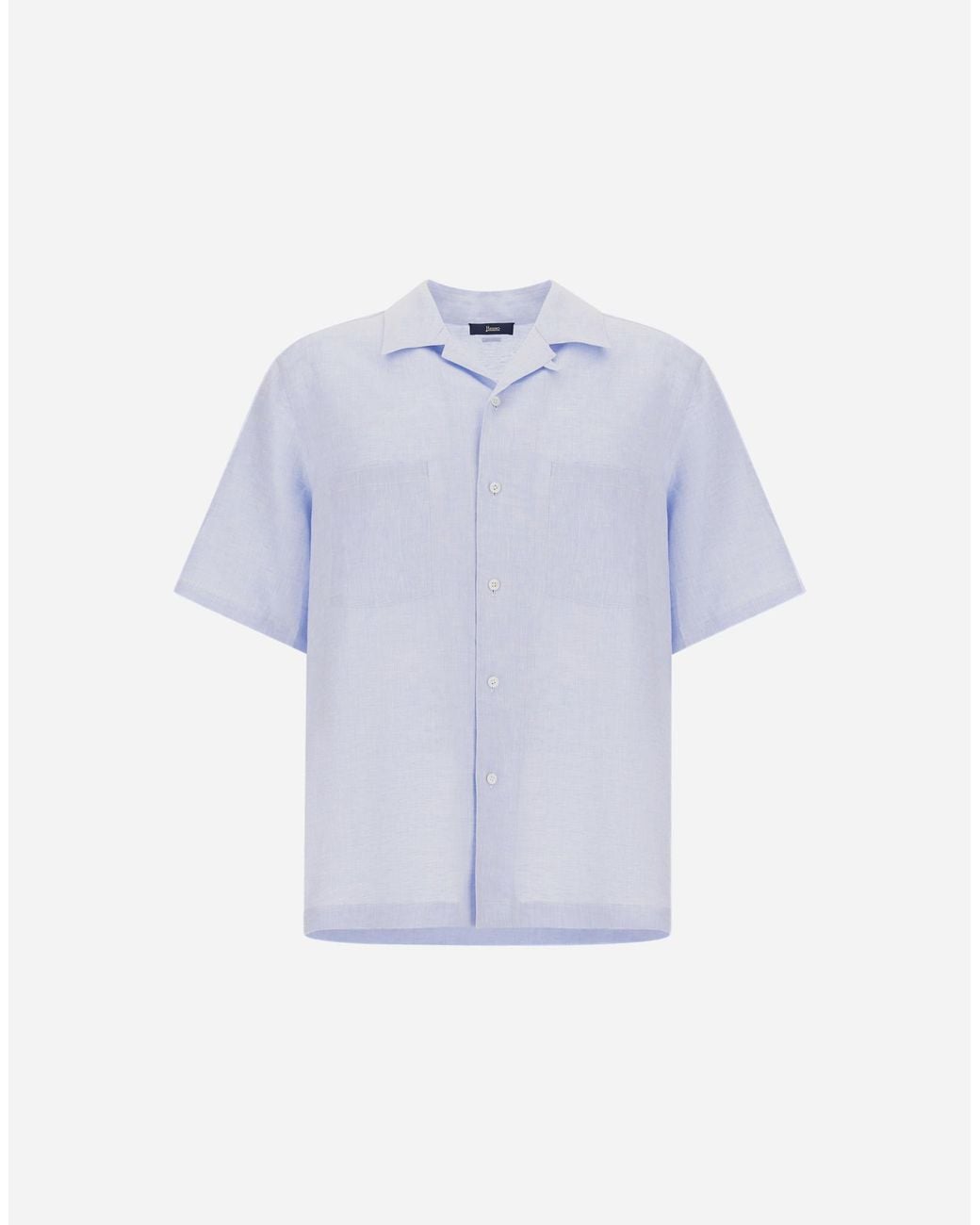 Herno Blue Short-Sleeved Shirt for men