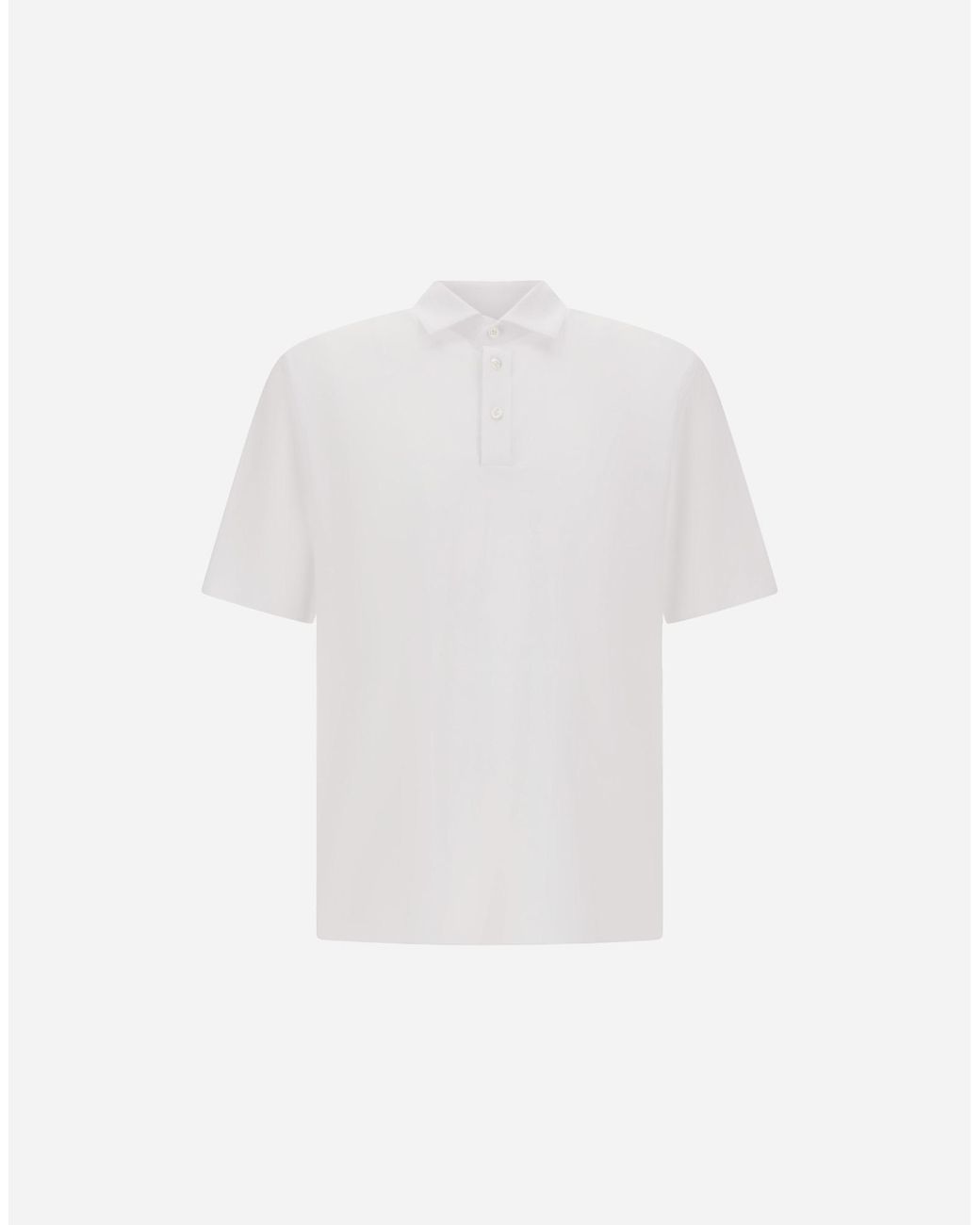 Herno White Spring Ultralight Scuba Polo Shirt for men