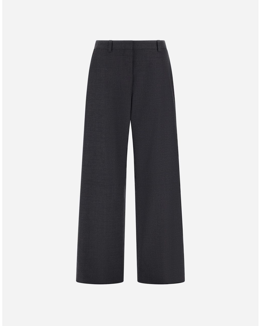 Herno Blue Wool Gabardine And Viscose Satin Trousers