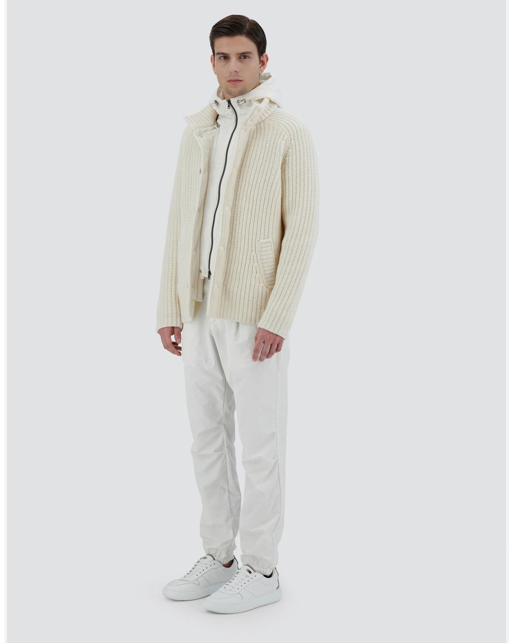 Herno White Cardigan for men