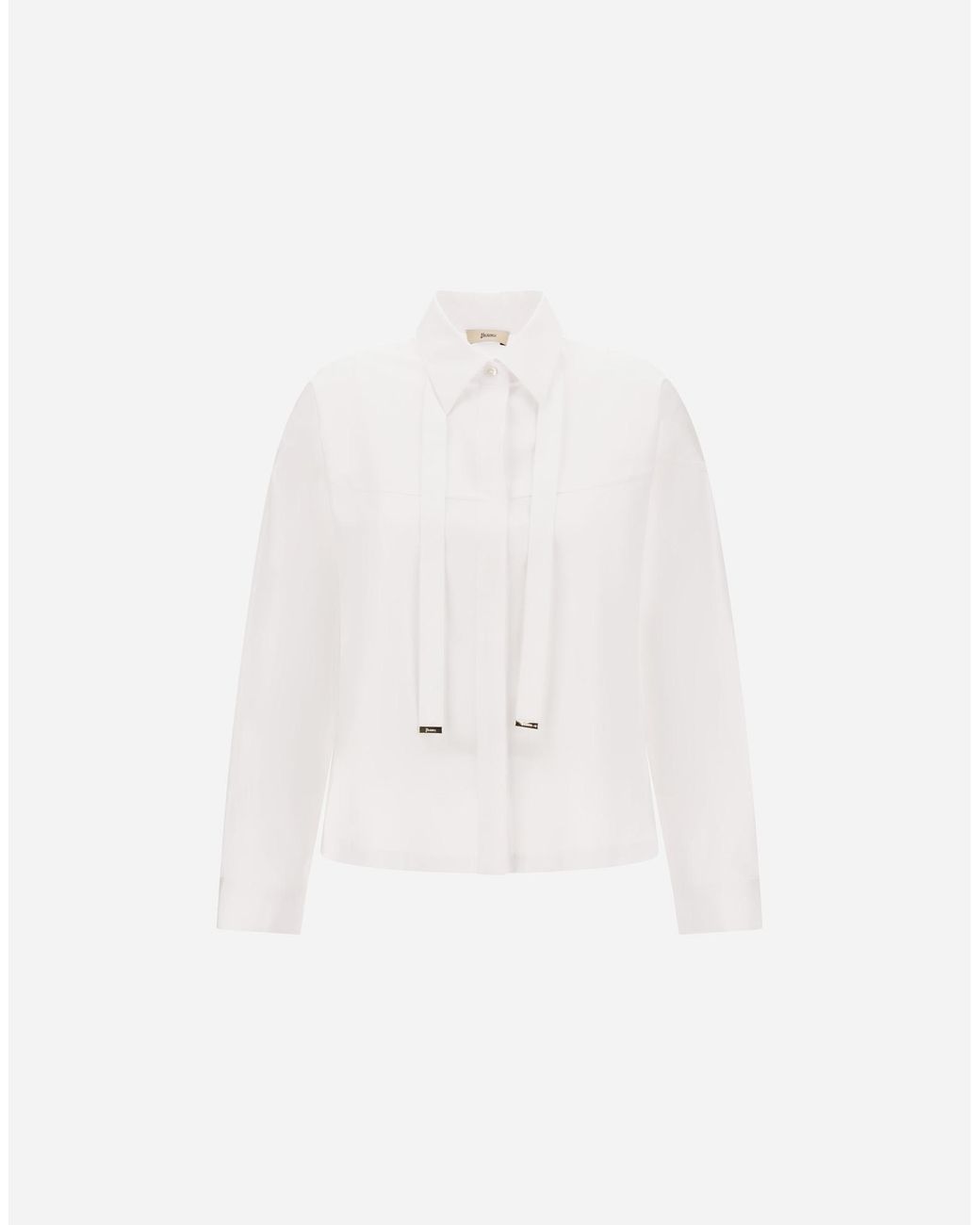 Herno White Cotton Poplin Shirt