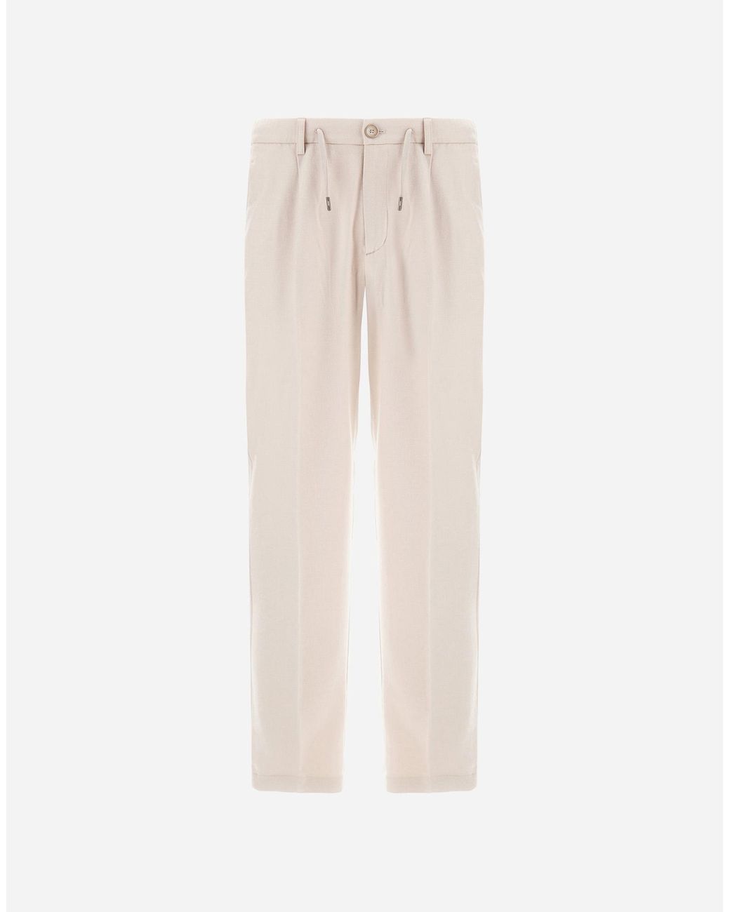 Herno White Resort Trousers for men