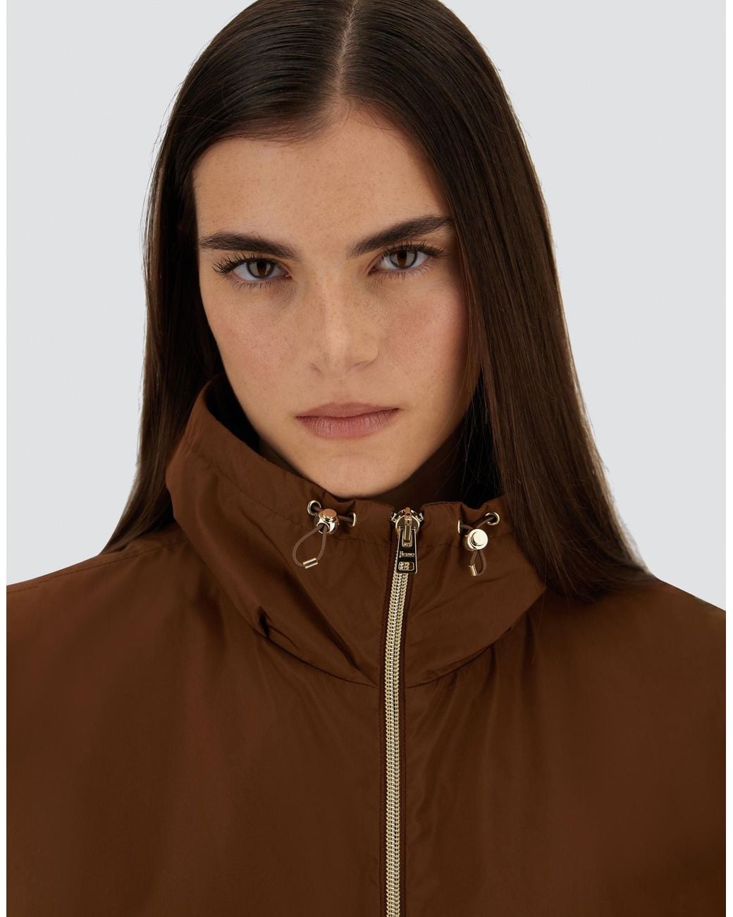 Herno Brown New Techno Taffeta Jacket