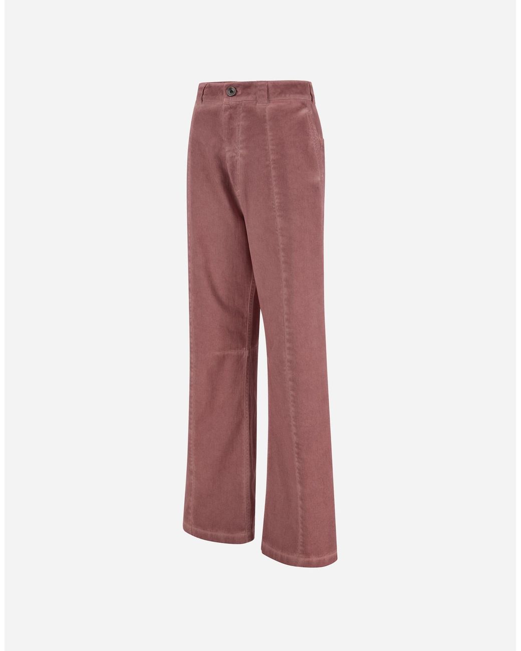 Herno Red Denim-Effect Gabardine Trousers