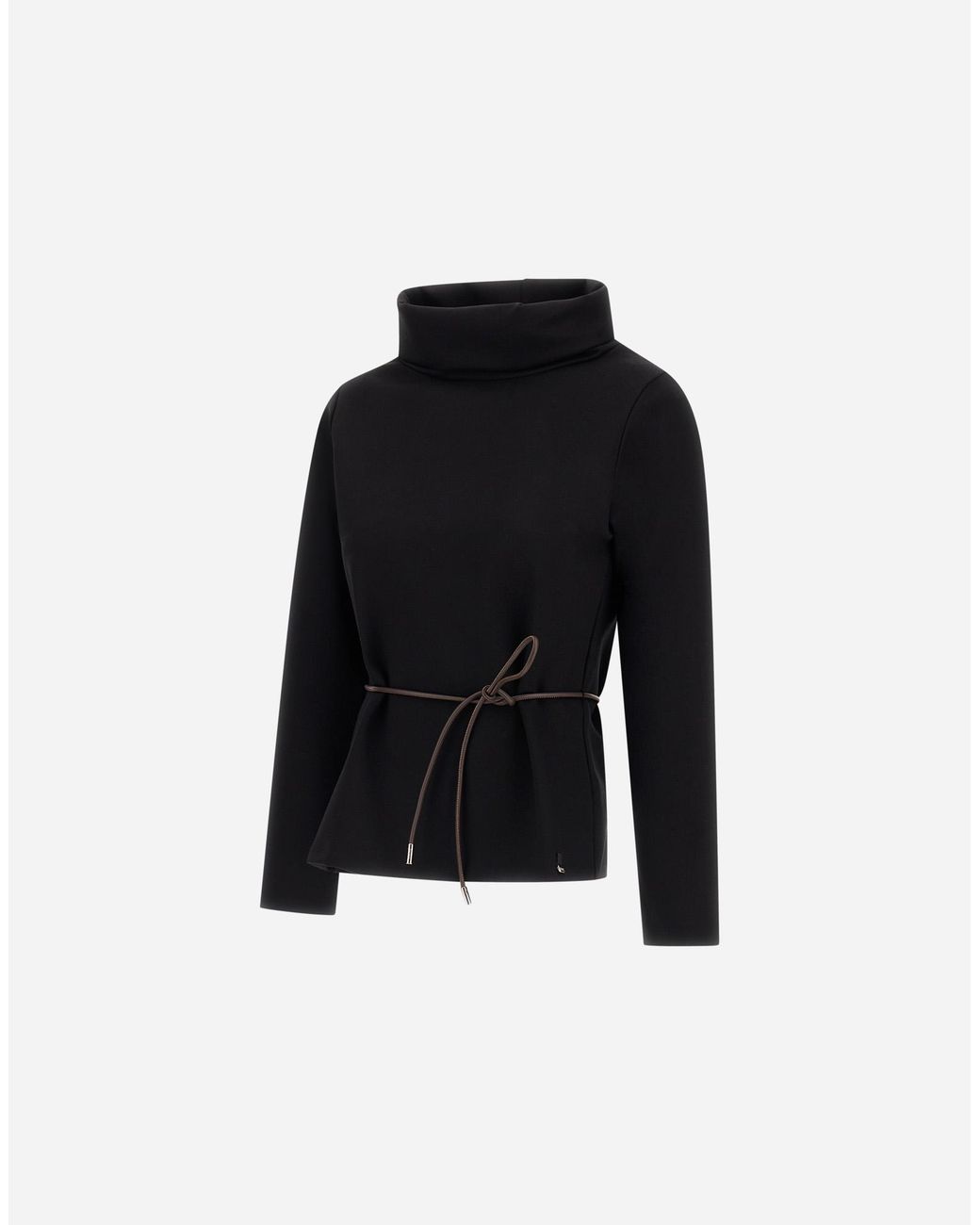 Herno Black Full Milano Jersey Sweatshirt