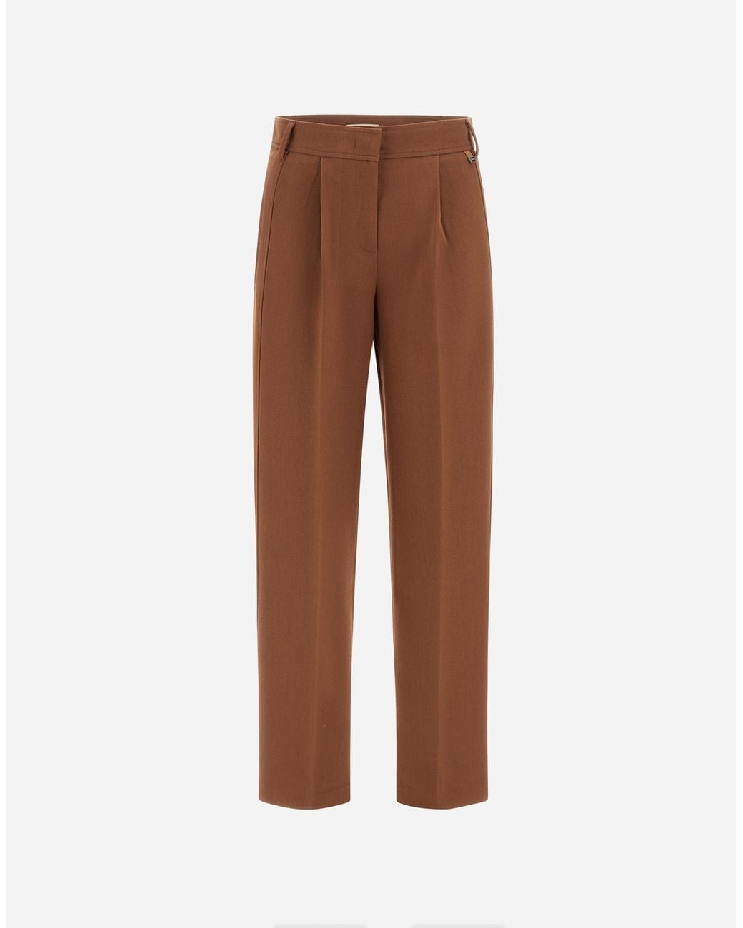 Herno Brown Fluid Twill Trousers