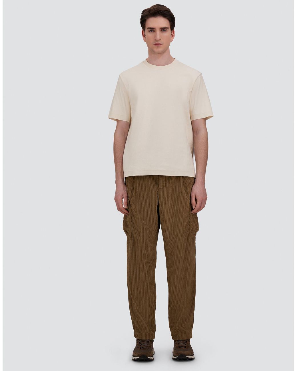 Herno White Cotton And Cashmere Double Piqué T-Shirt for men