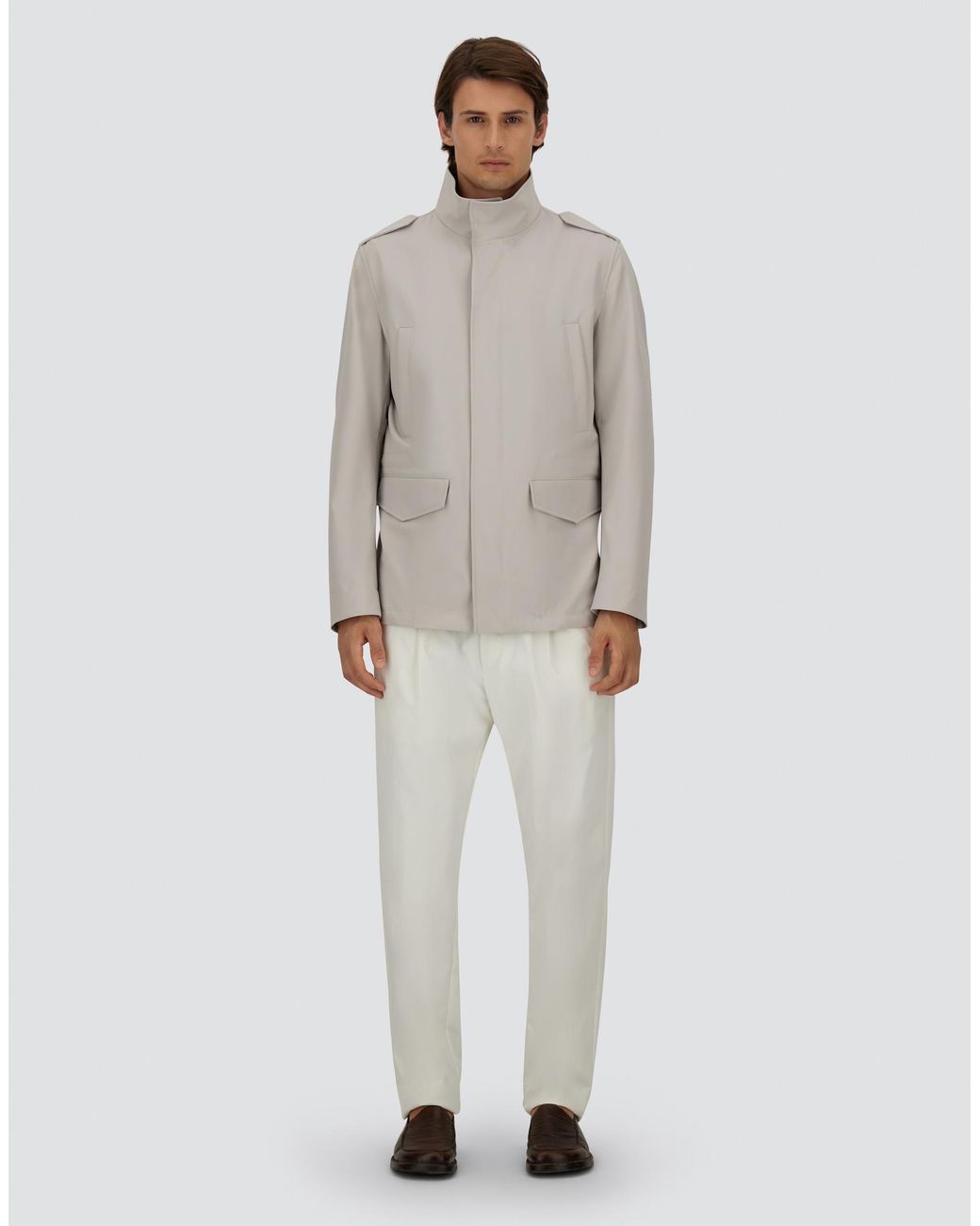 Herno Gray Field Jacket for men