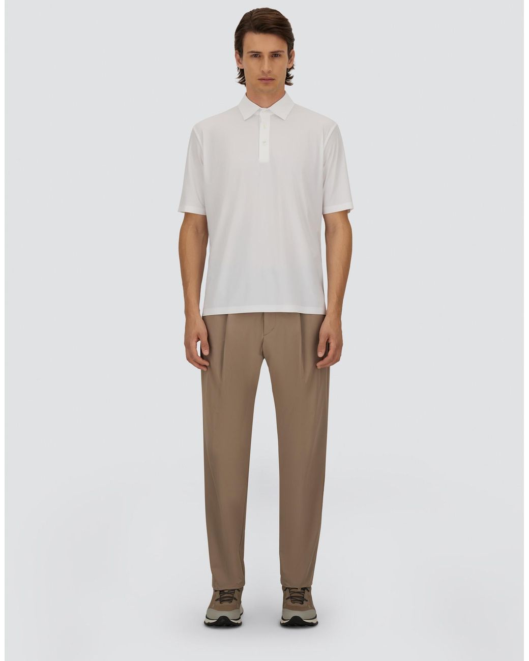 Herno White Spring Ultralight Scuba Polo Shirt for men