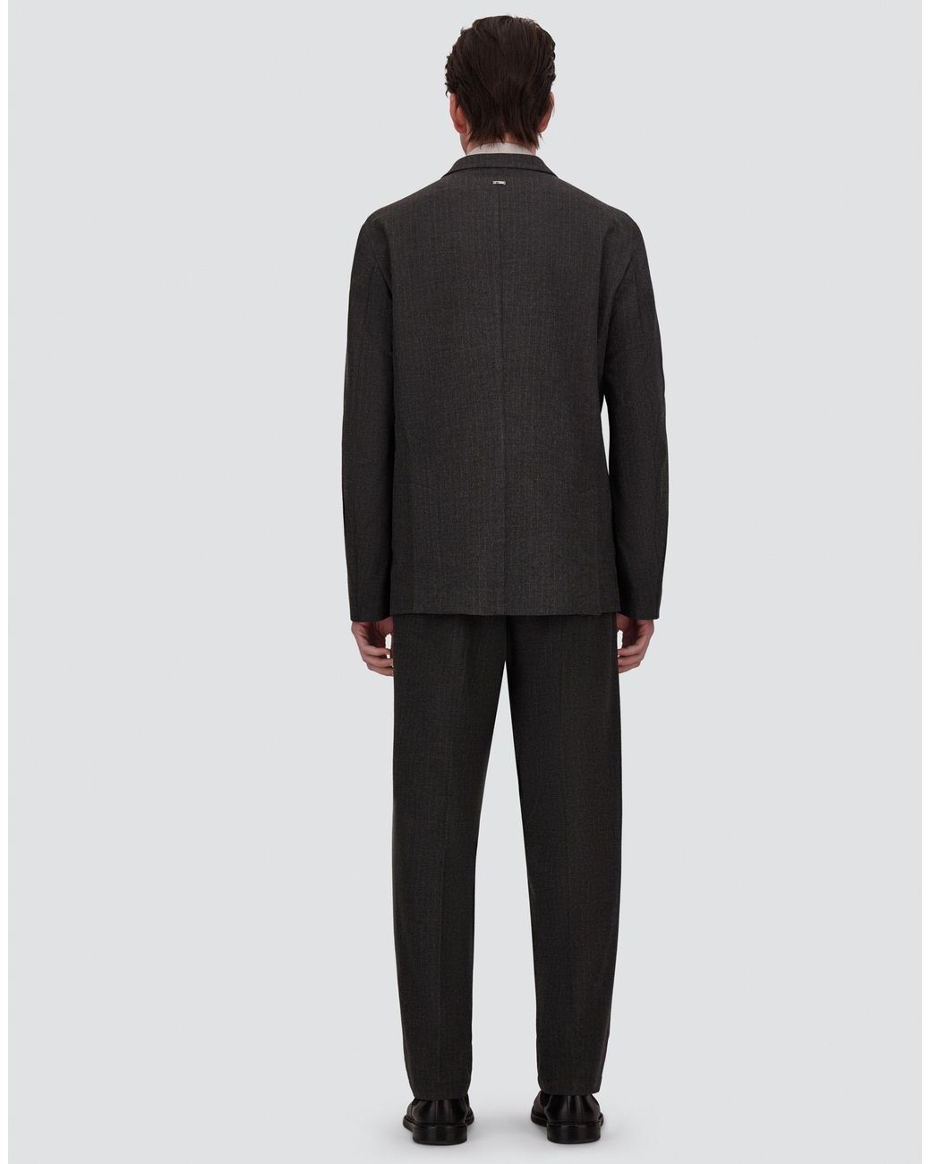 Herno Black Technical Fabric Blazer With Pinstripe Pattern for men