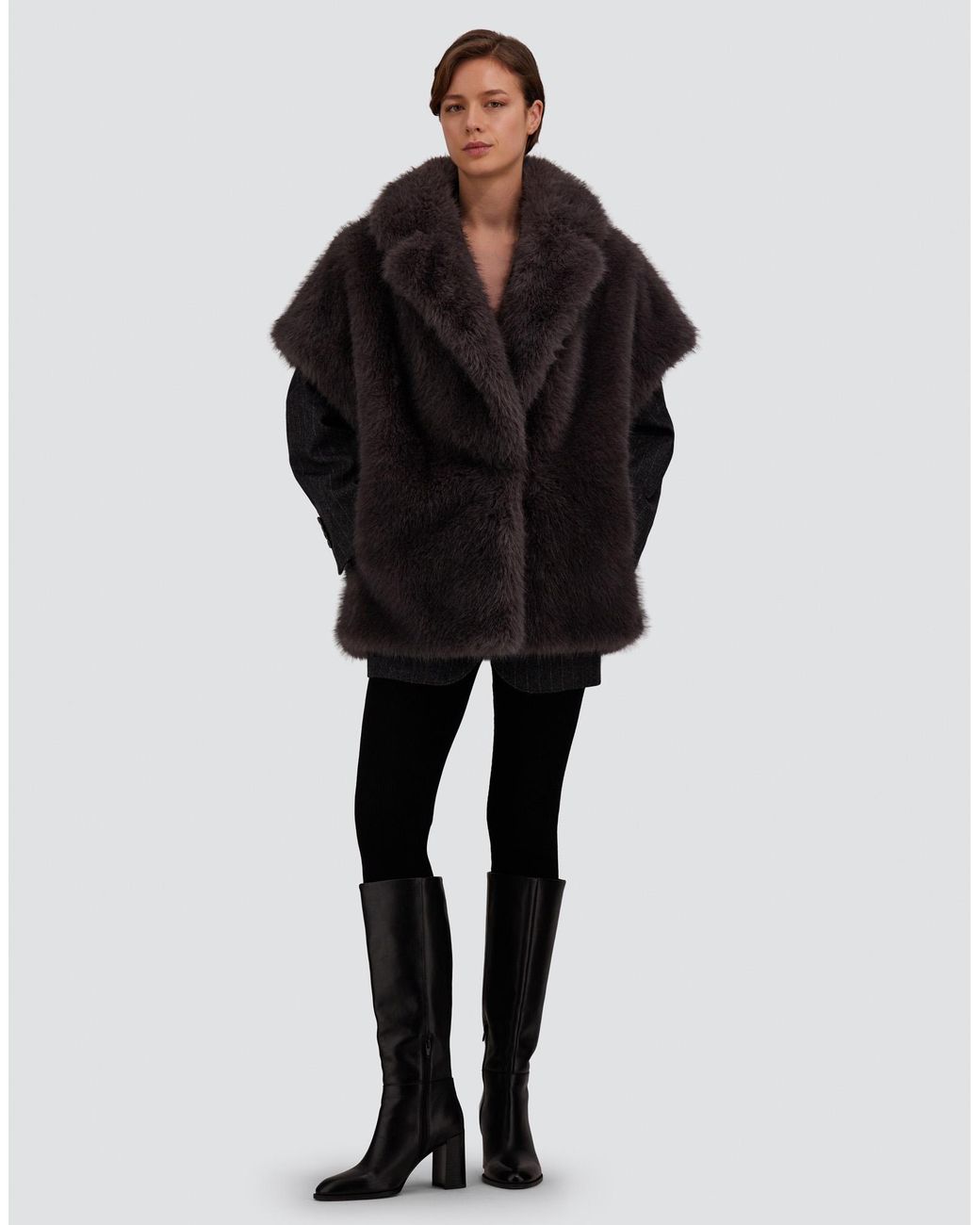 Herno Black Long-Pile Fur-Touch Vest