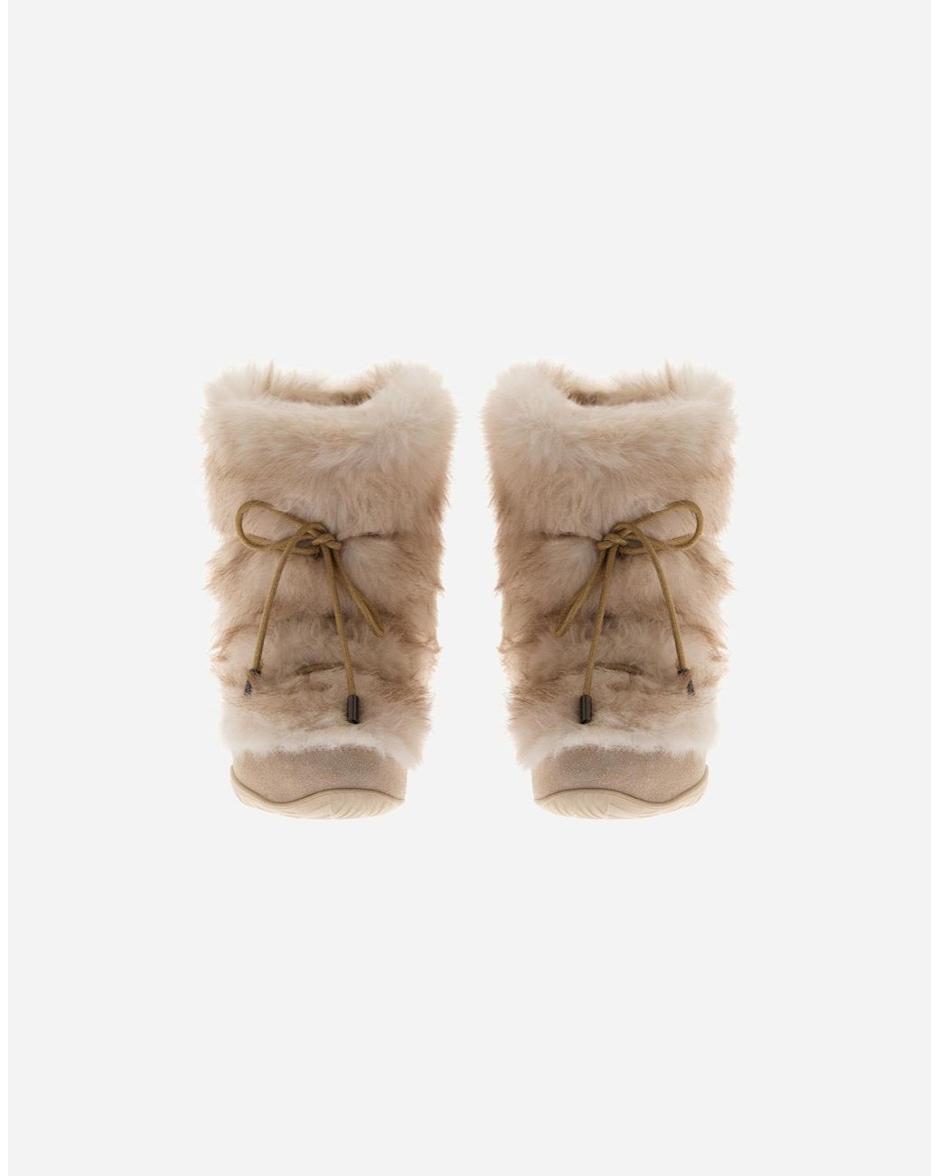 Herno Natural Long-Pile Fur-Touch Boots