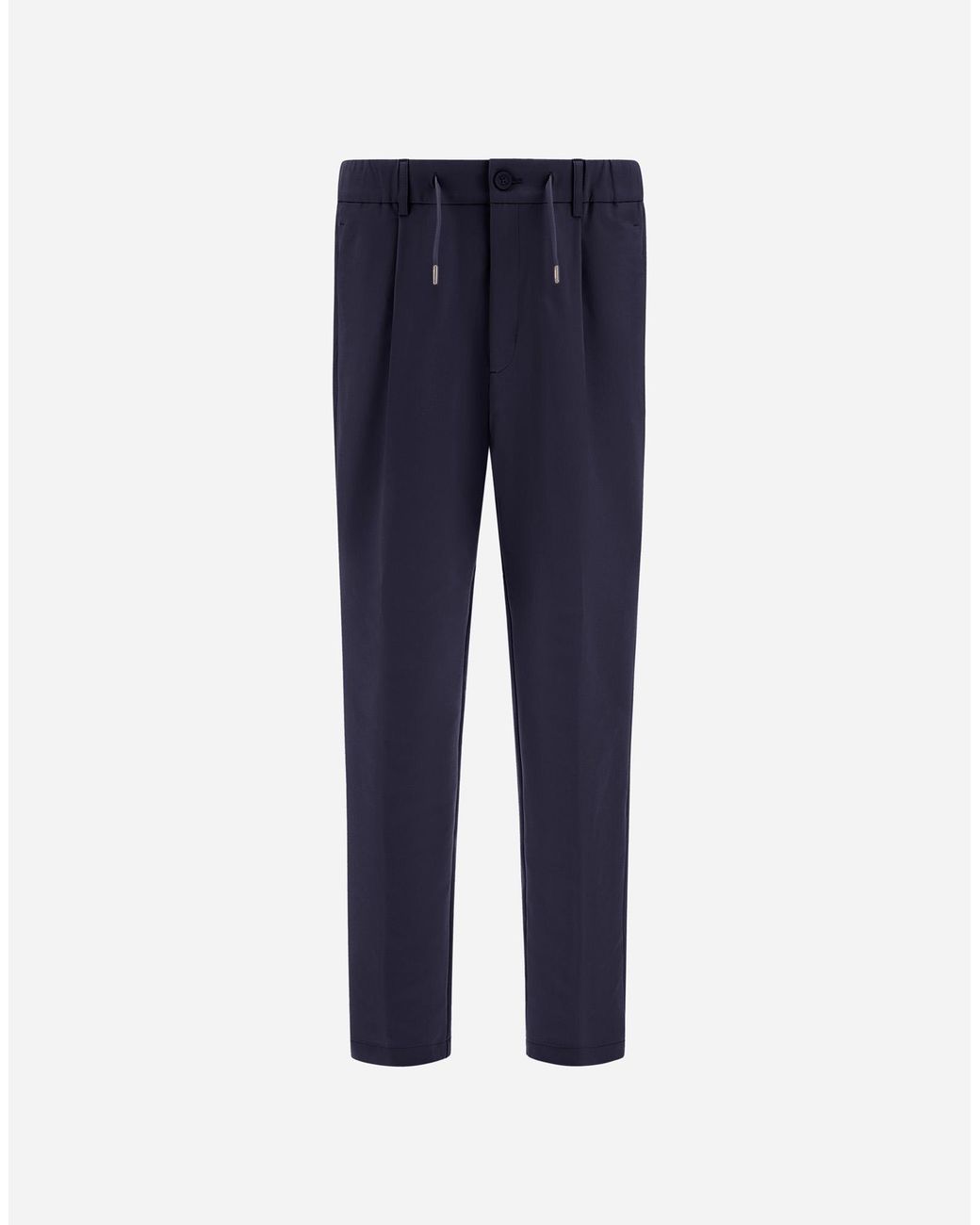 Herno Blue Technical Stretch Fabric Trousers for men