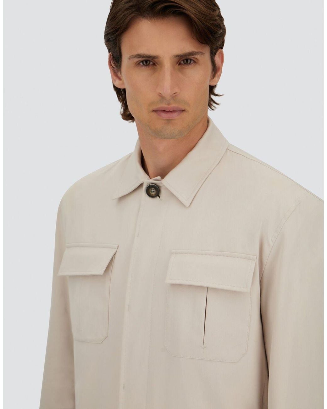 Herno White Shacket for men
