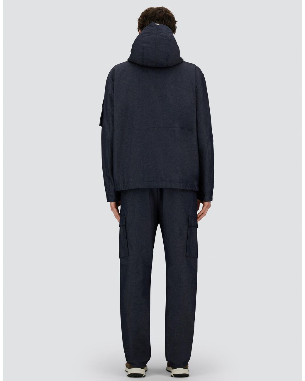 Herno Blue Denim-Effect Cotton Jacket for men