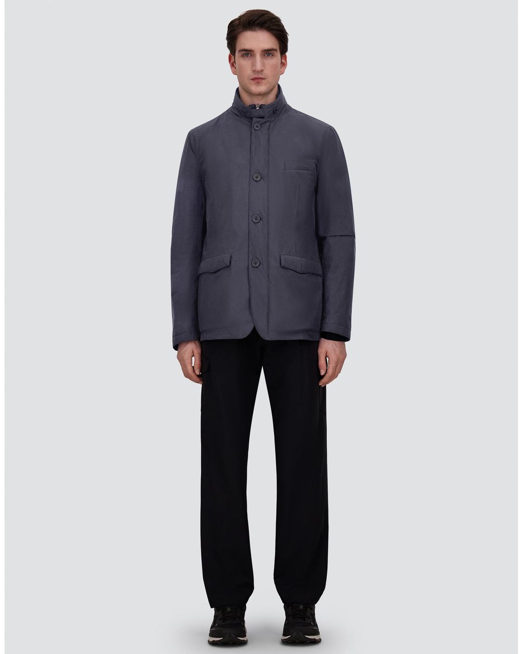 Herno Blue Blazer With Bib for men