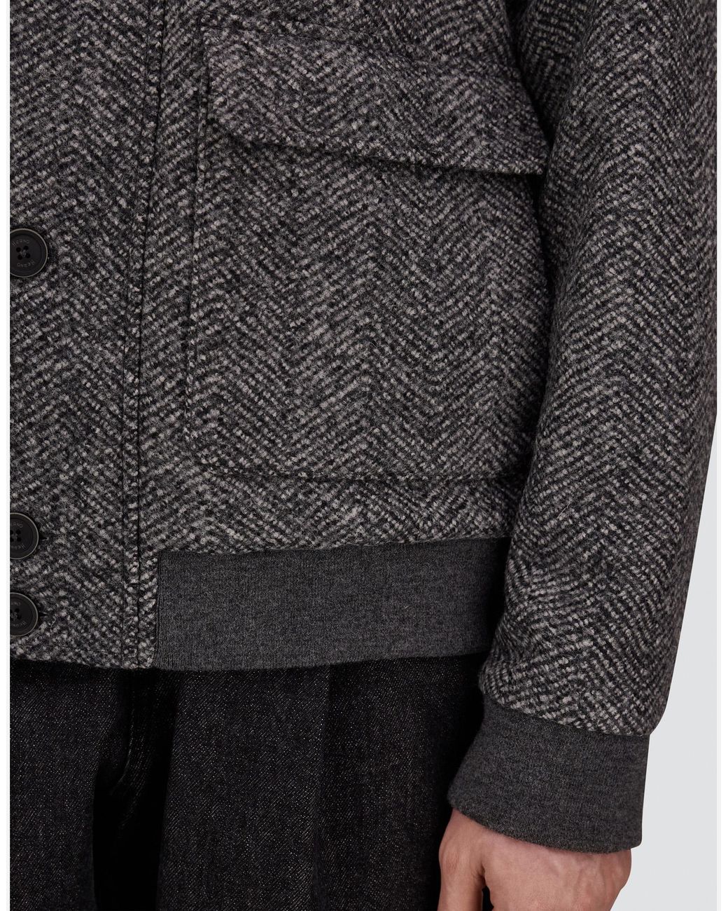 Herno Gray Bomber Jacket for men
