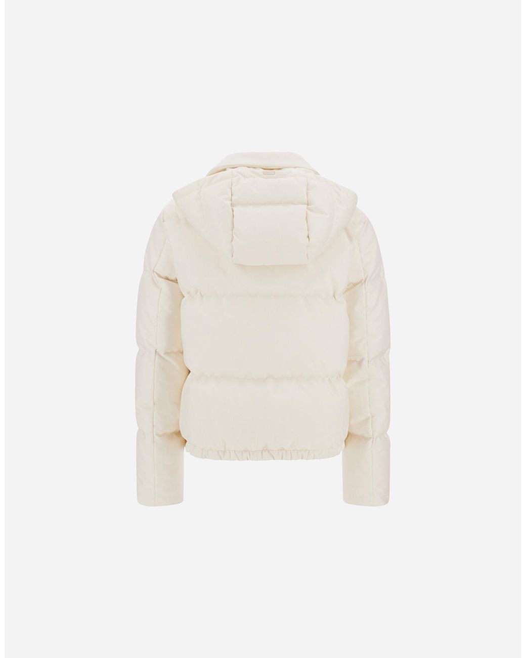 Herno White Flannel Jacket With Water-Repellent Coating