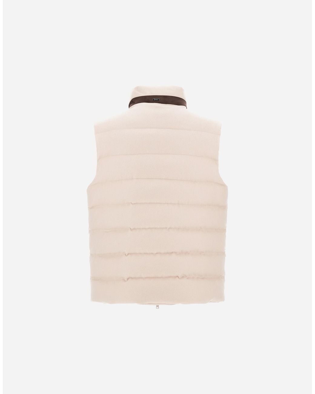 Herno Natural Cashmere And Silk Vest With Monogram for men