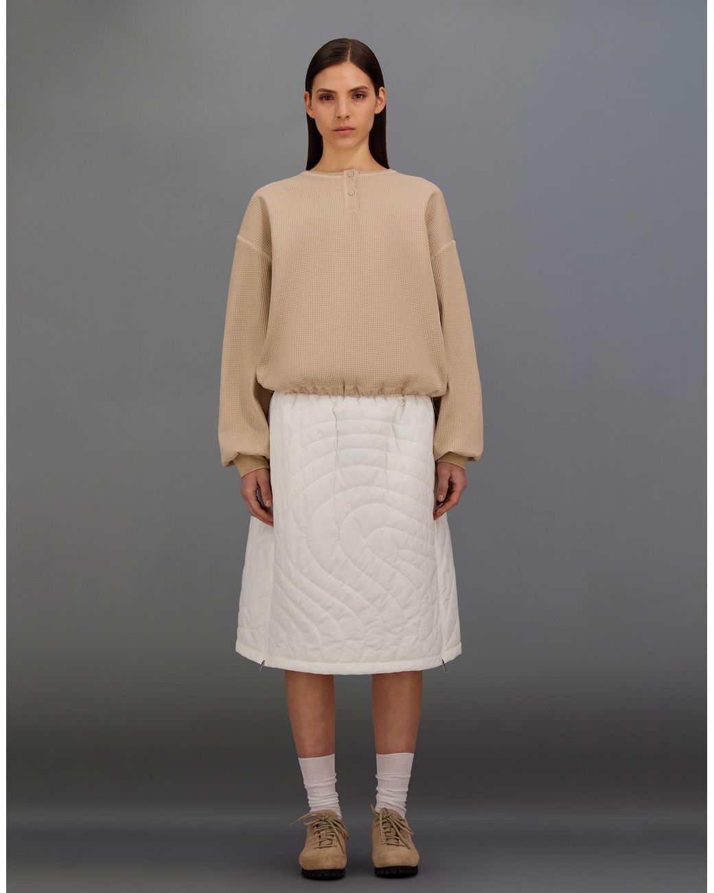 Herno Gray Laminar Skirt