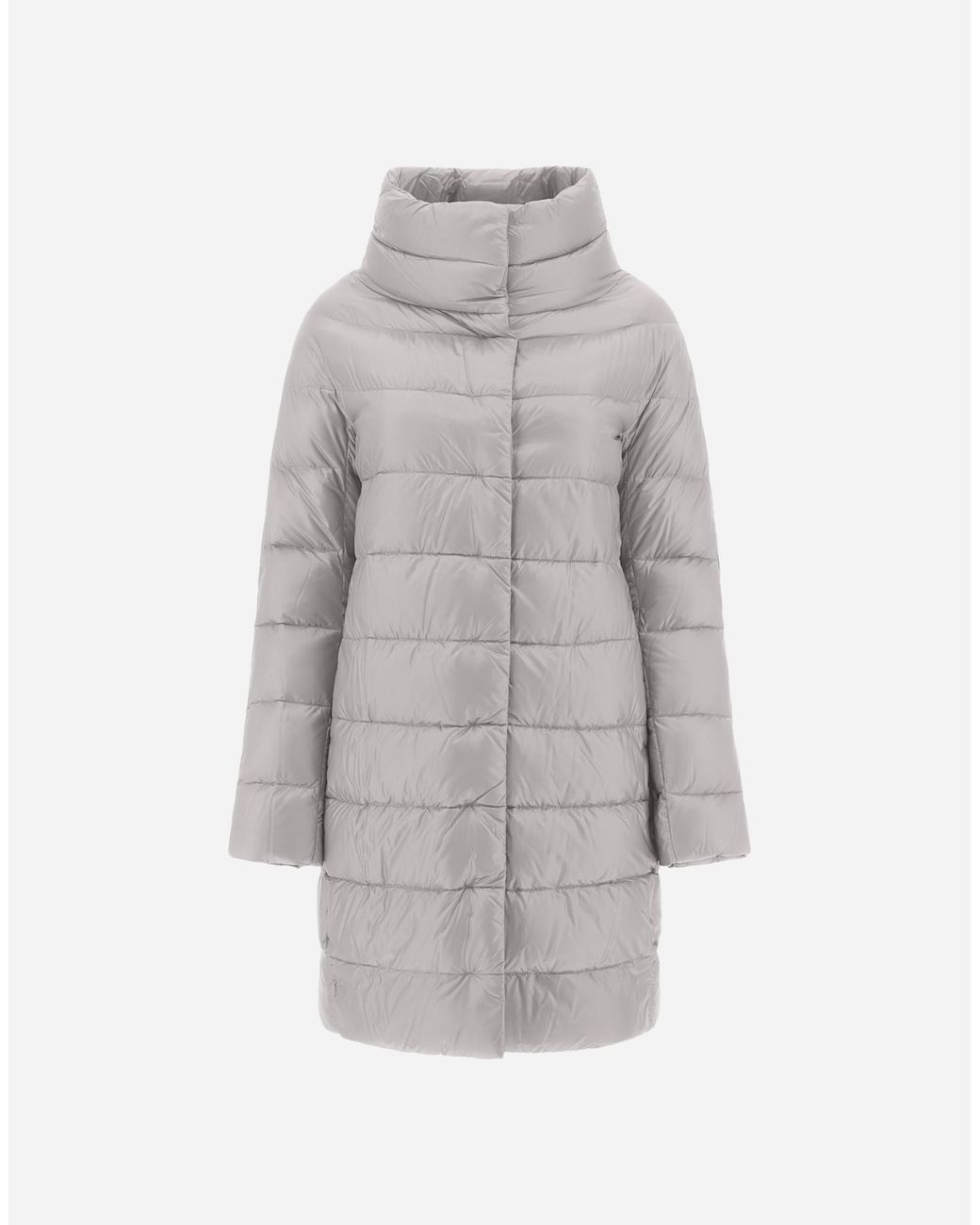 Herno Gray Piumino Lungo Iconico Dora Hdm
