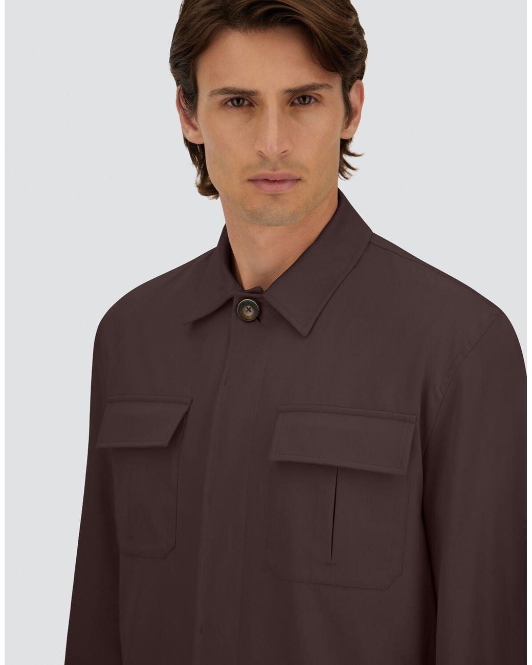 Herno Brown Shacket for men