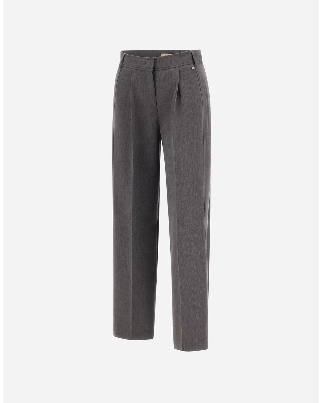 Herno Gray Fluid Twill Trousers
