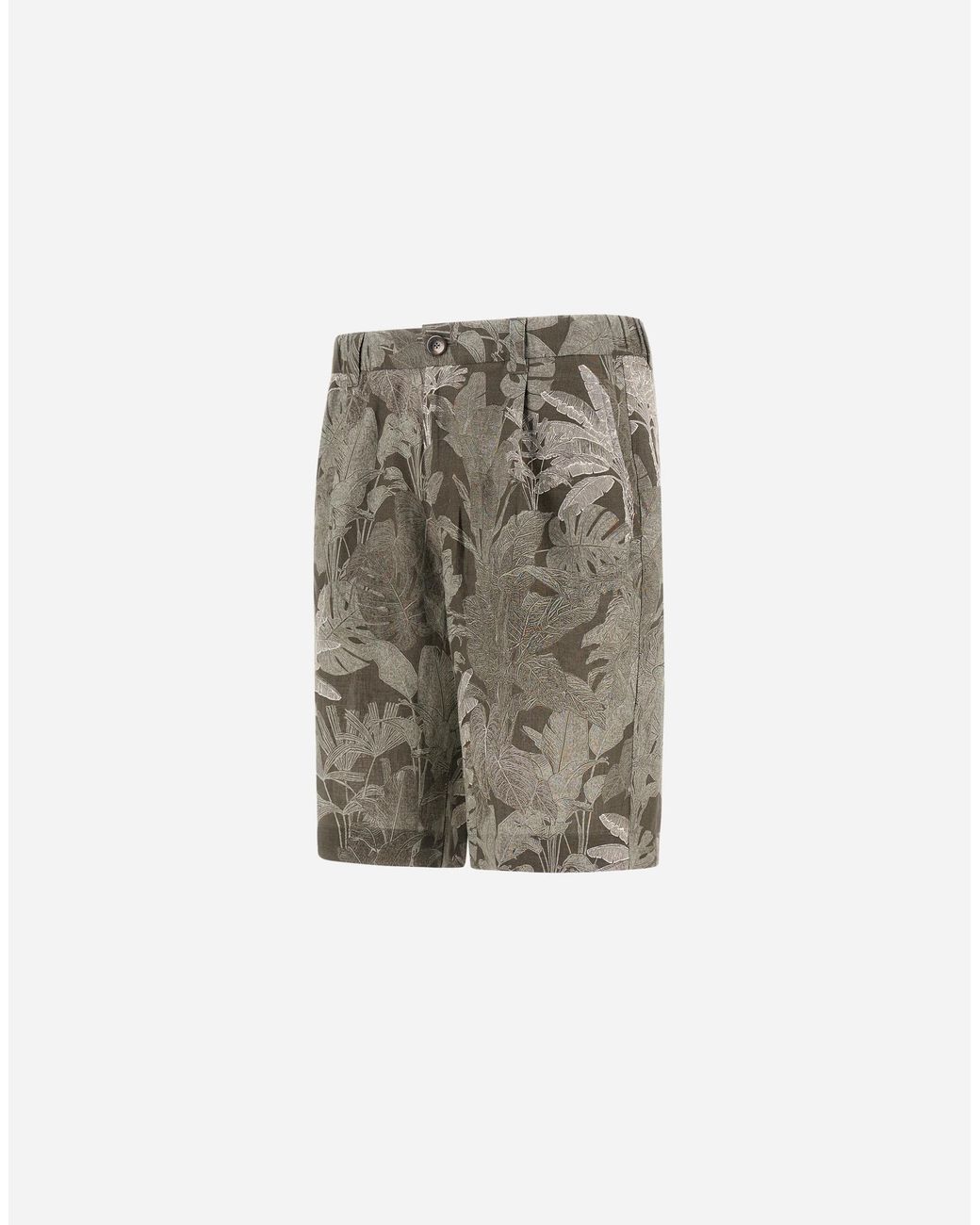 Herno Gray Cargo Shorts for men