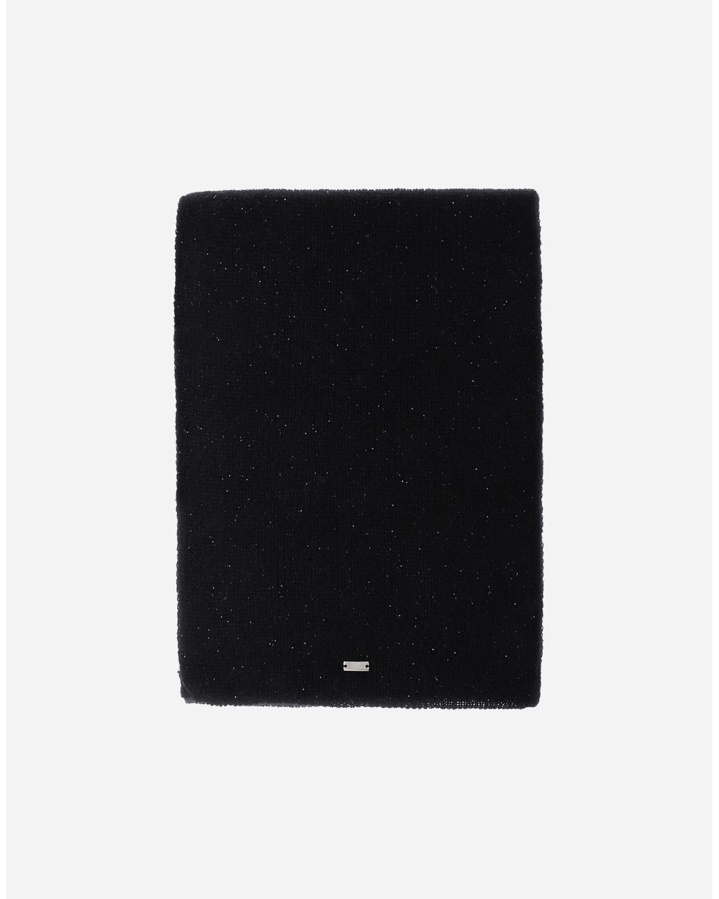 Herno Black Fisherman's Rib Mohair Scarf