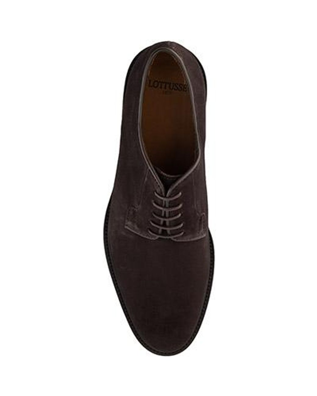 Lottusse Herren Schnürschuhe Veloursleder in Brown für Herren