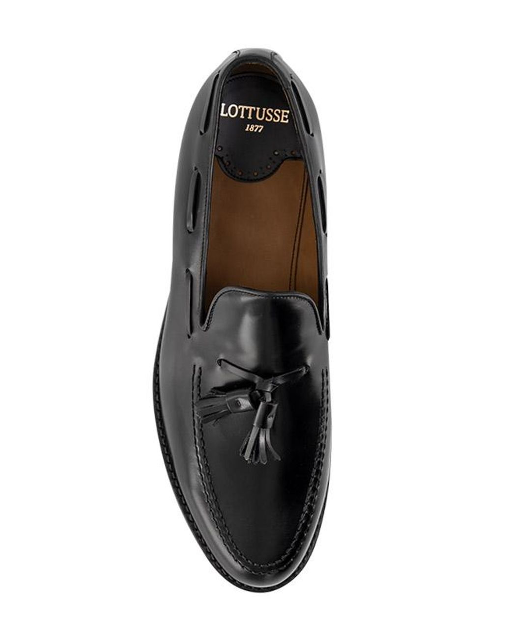Lottusse Herren Loafer Glattleder in Black für Herren