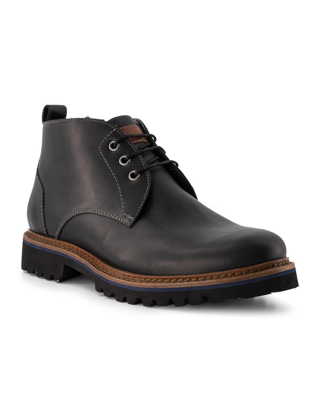 Sioux Herren Desert Boots Glattleder in Black für Herren