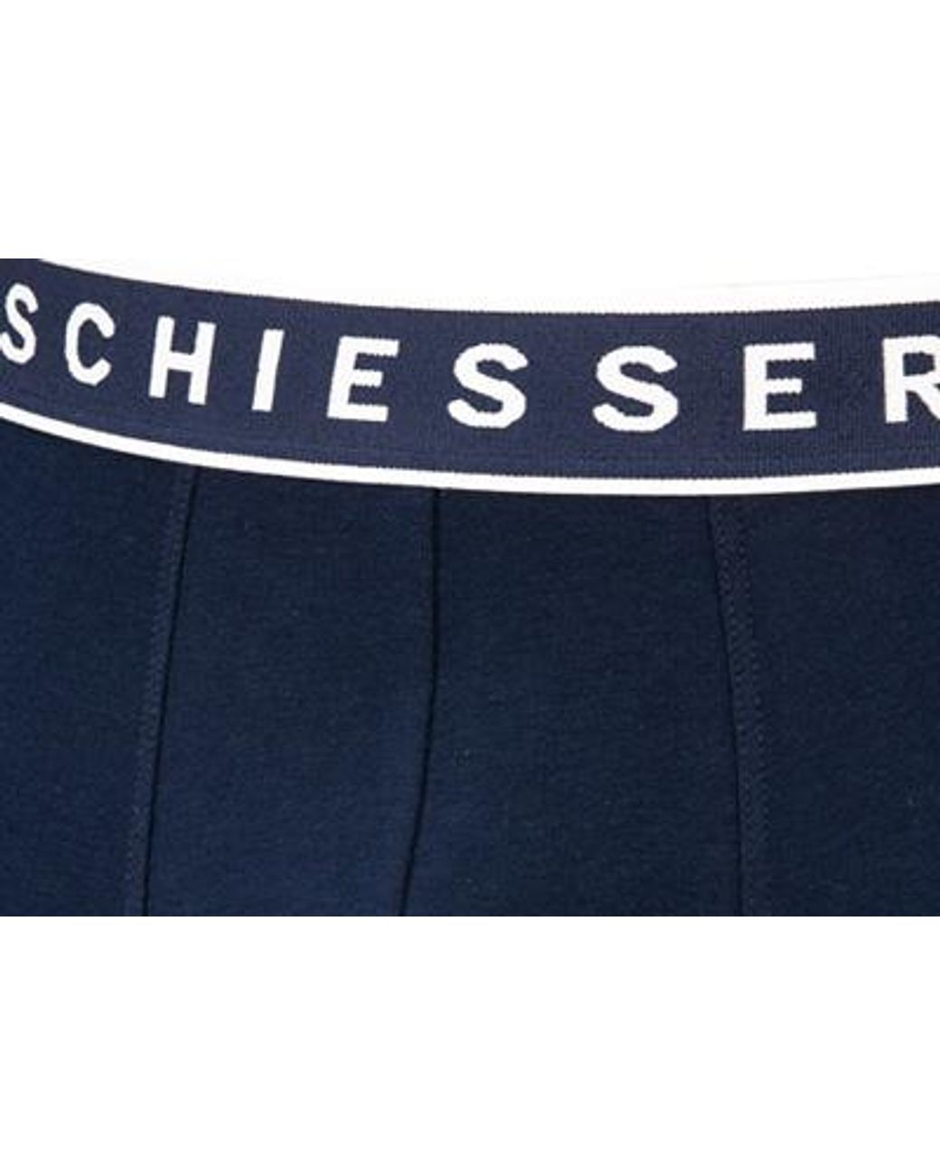 Schiesser Herren Shorts Baumwolle Unifarben in Blue für Herren