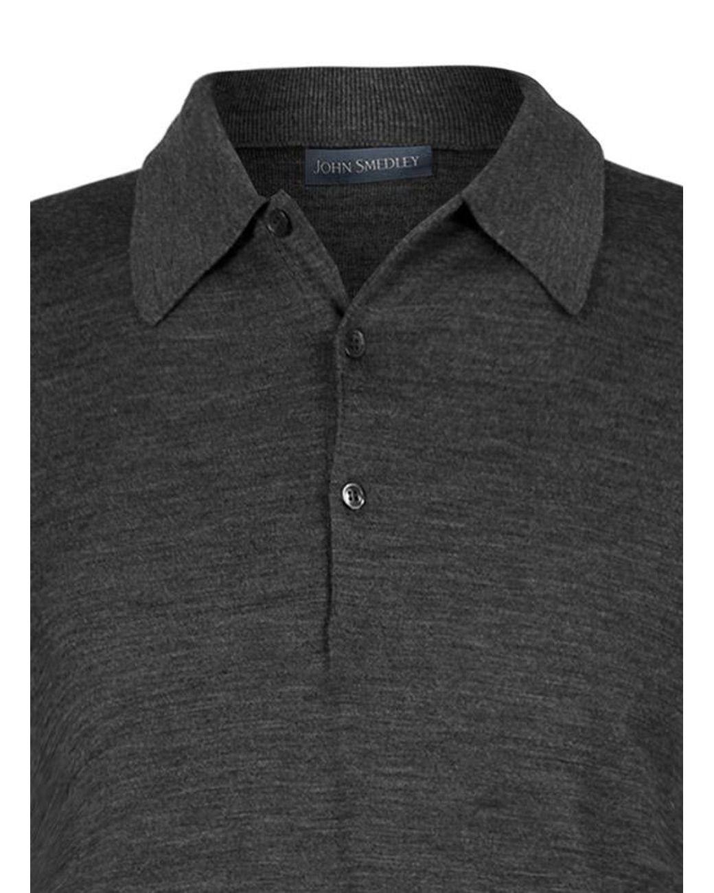 John Smedley Herren Pullover Merinowolle Unifarben in Gray für Herren