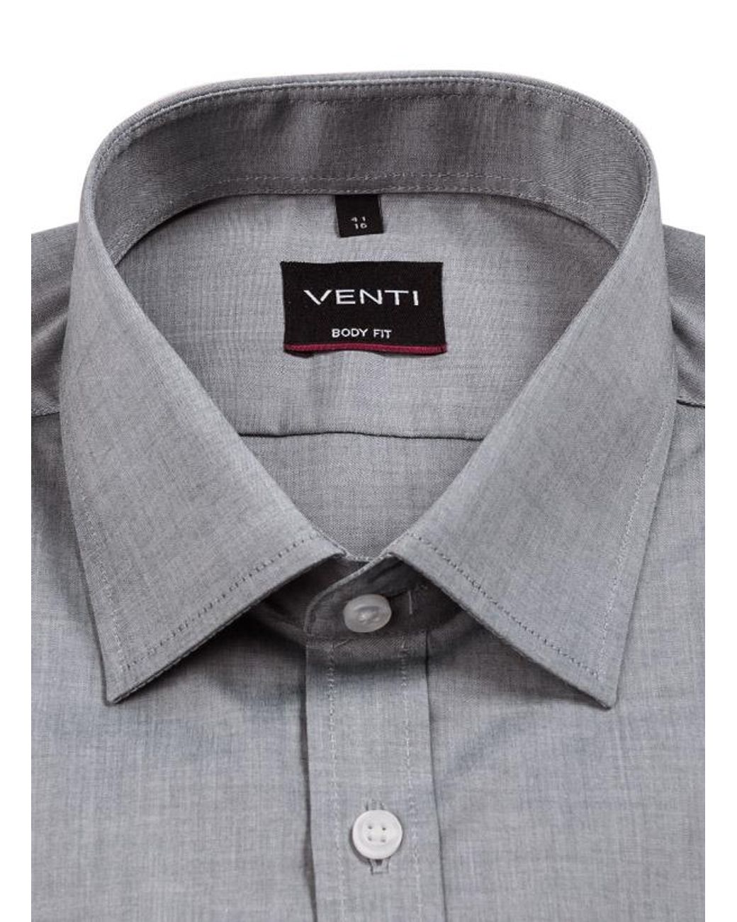 Venti Herren Hemd Baumwolle Meliert in Blue für Herren