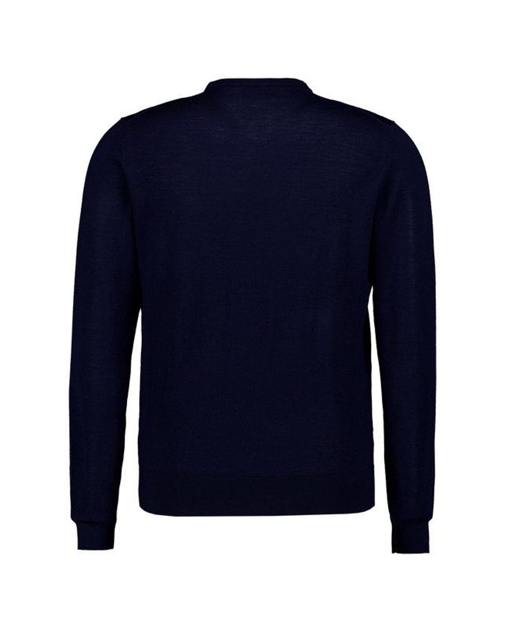 Hackett Herren Pullover Merinowolle Unifarben in Blue für Herren