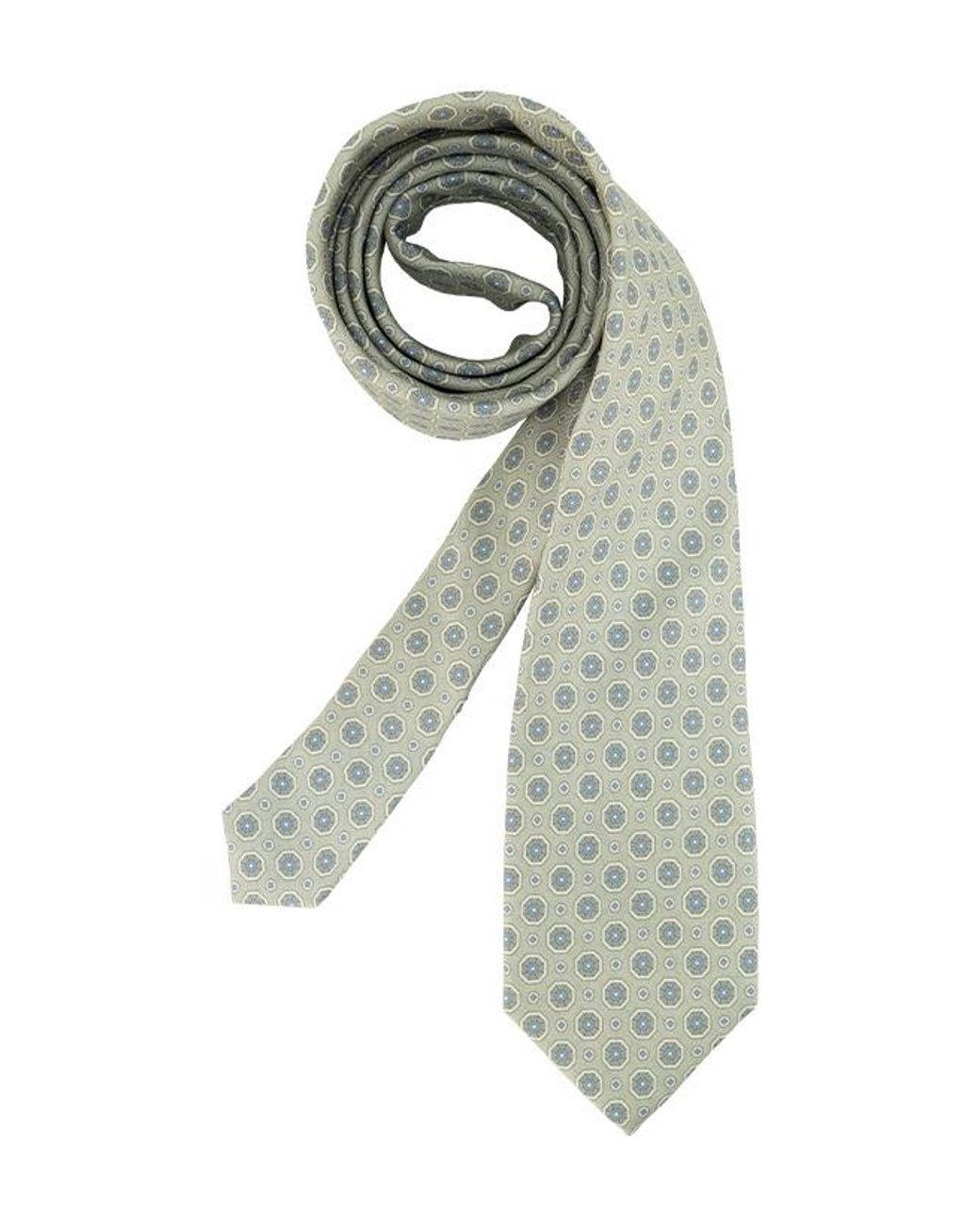 Ascot Herren Krawatte Seide Gemustert in Green für Herren
