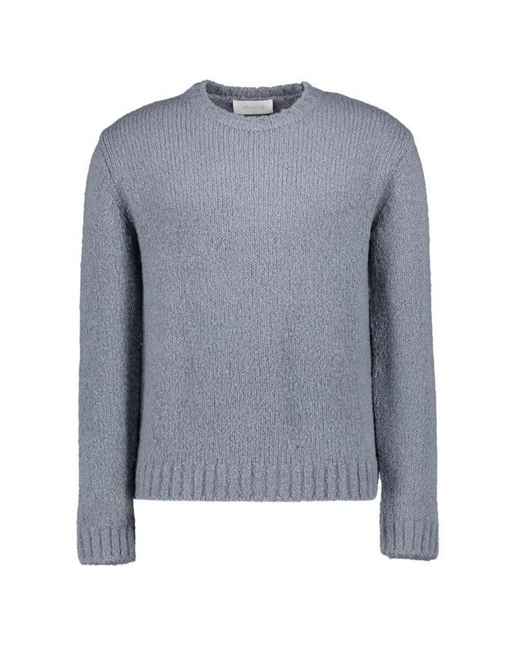 Juvia Herren Pullover Wolle Unifarben in Blue für Herren