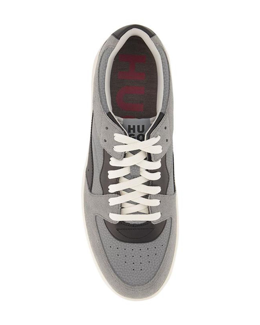 HUGO Herren Sneaker Glattleder in Gray für Herren