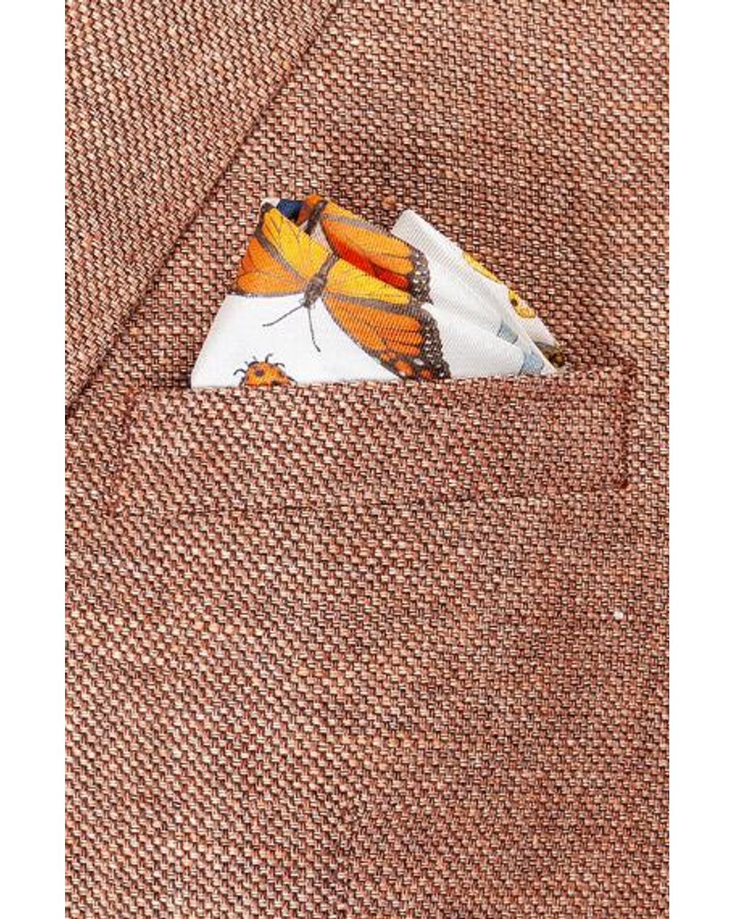 Ascot Herren Einstecktuch Seide Gemustert in Metallic für Herren