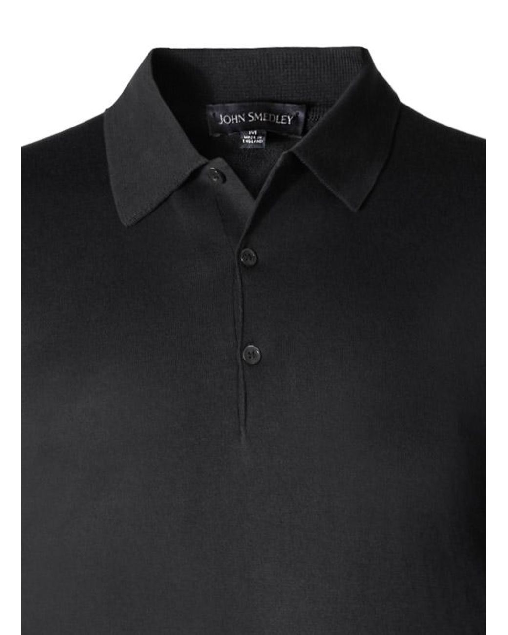 John Smedley Herren Pullover Cotton Unifarben in Black für Herren