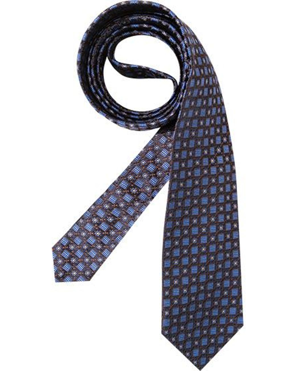 Ascot Herren Krawatte Seide Gemustert in Blue für Herren