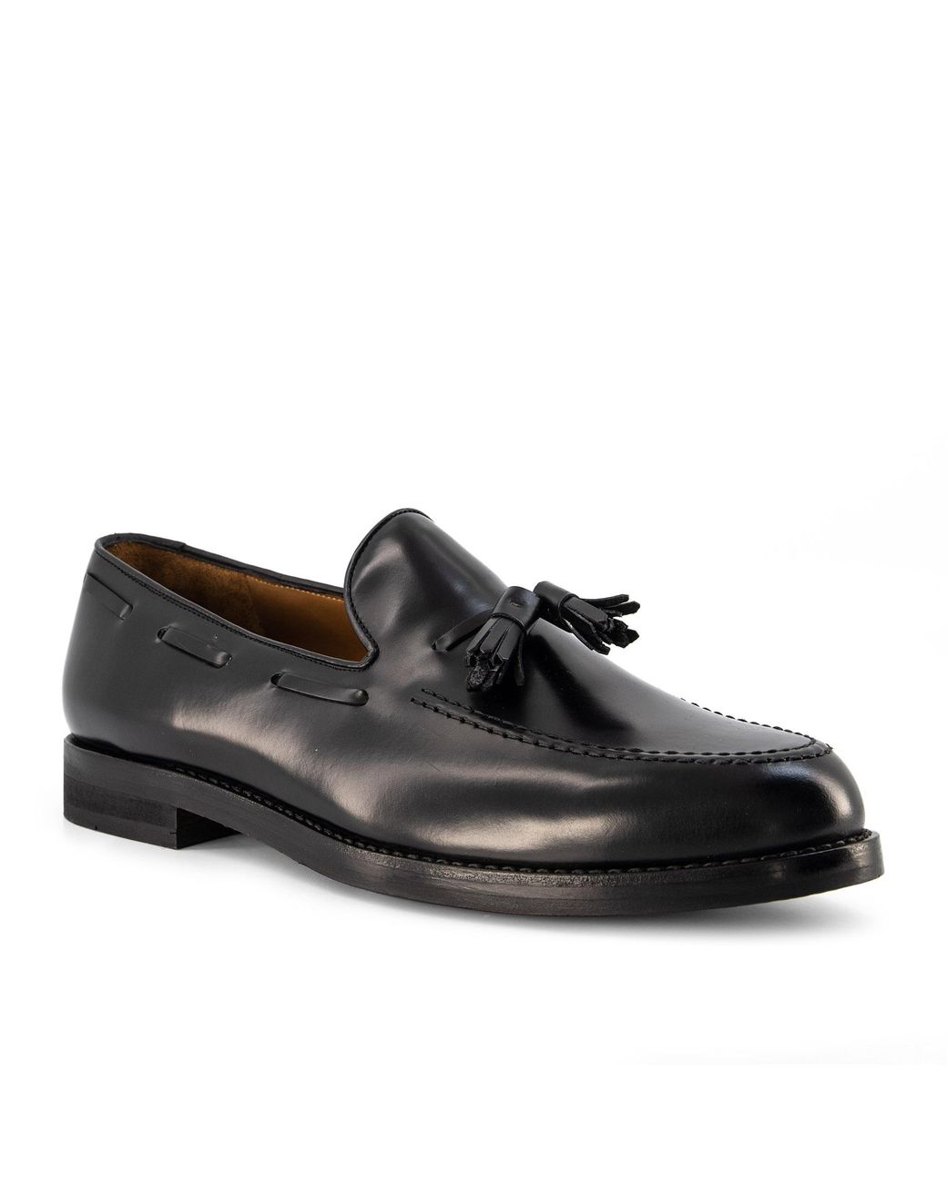 Lottusse Herren Loafer Glattleder in Black für Herren