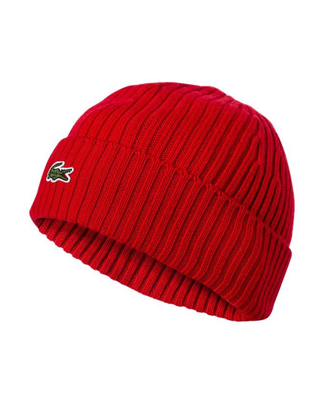 Lacoste Herren Mütze Wolle in Red für Herren