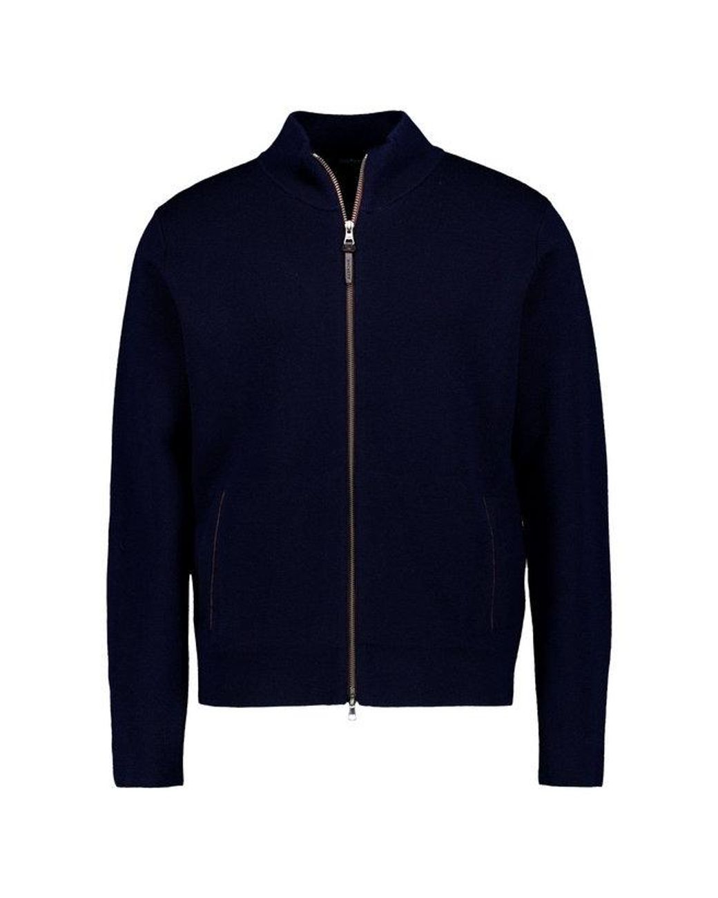Hackett Herren Cardigan Merinowolle Unifarben in Blue für Herren