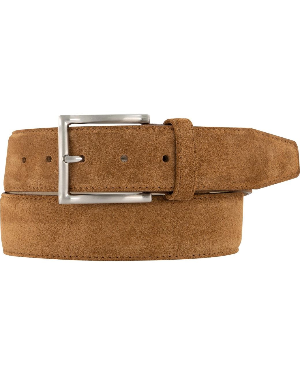 Lindenmann Herren Gürtel Veloursleder in Brown für Herren