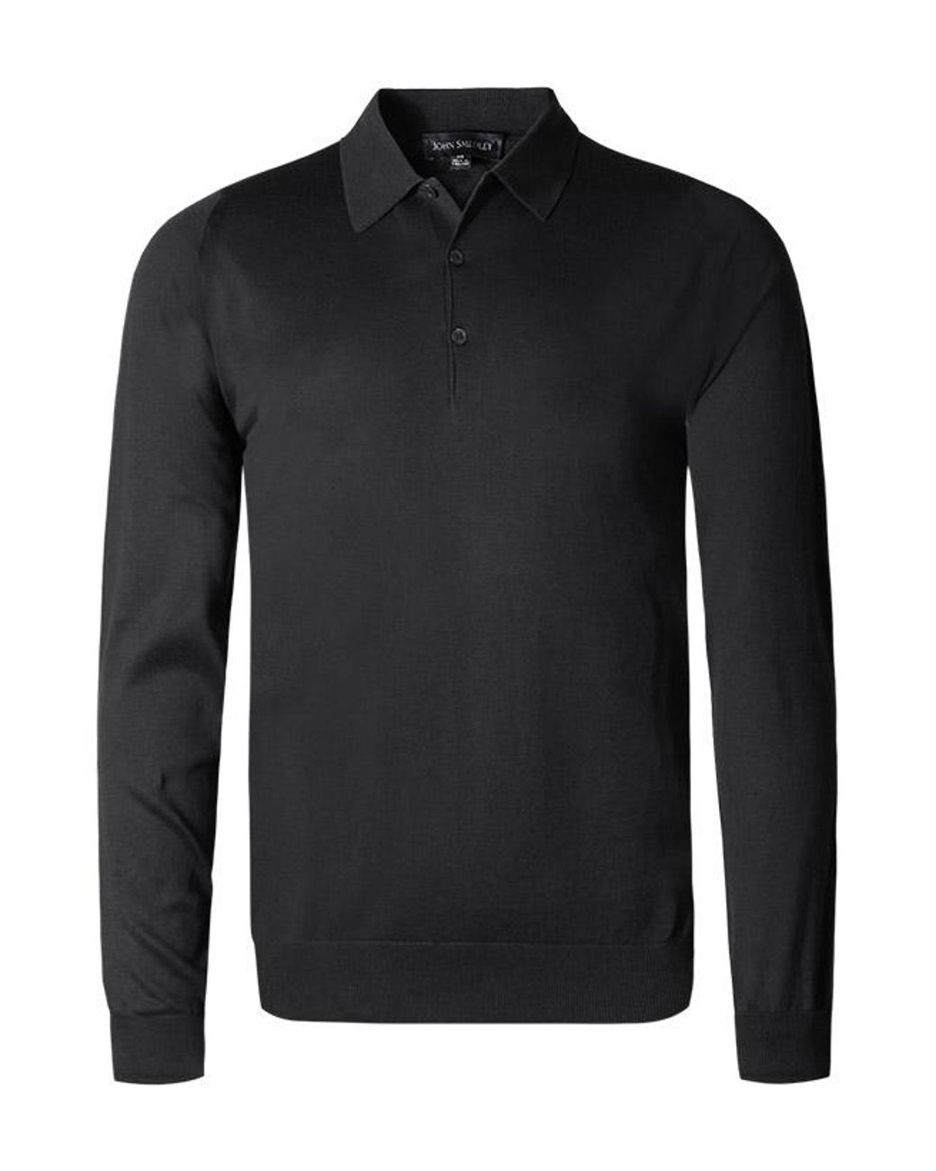 John Smedley Herren Pullover Cotton Unifarben in Black für Herren